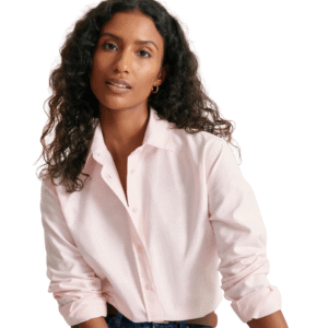 Women's Classic Oxford Cotton Shirt - Pink - Medium